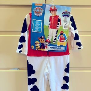 Never worn Paw Patrol Marshall Costume Size 2T-4T